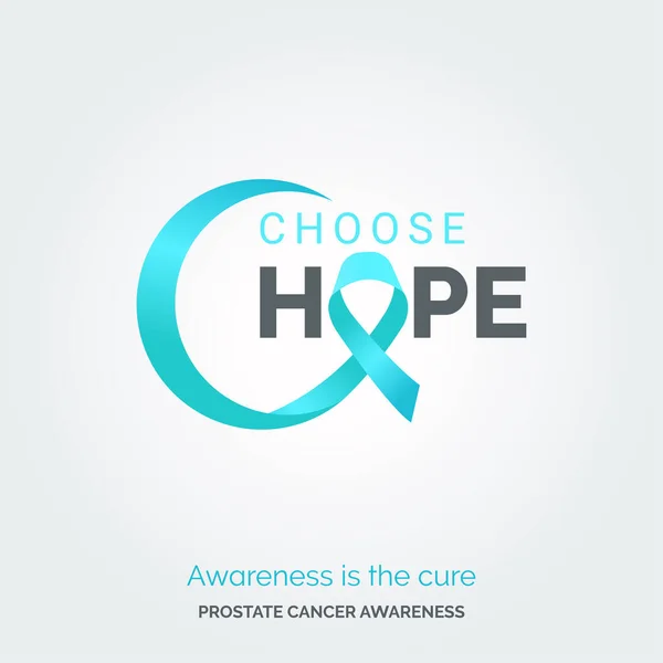 Empower Hope Prostate Cancer Awareness Vector Background — Stock Vector