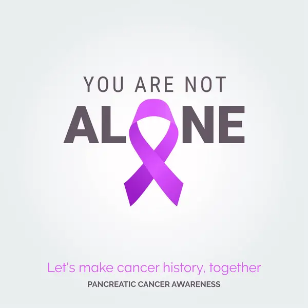 Ein Heilmittel Entwerfen Vektor Hintergrund Pankreaskrebs Aufklärungskampagne Stockillustration