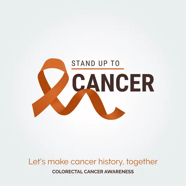 Rayonner Fond Vectoriel Guérison Campagne Lutte Contre Cancer Colorectal — Image vectorielle