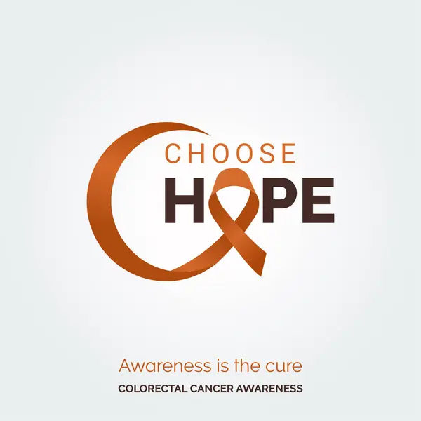 Empower Hope Colorectal Cancer Vector Background — Stock Vector