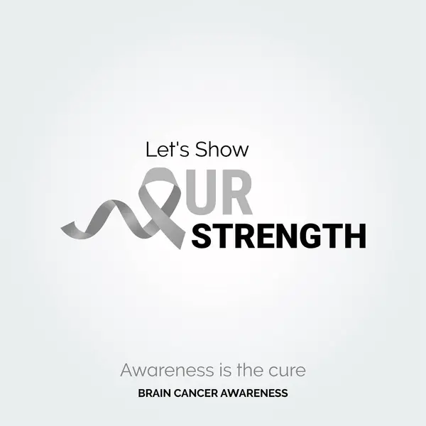 Unità Una Cura Contesto Speranza Cancro Cervello — Vettoriale Stock
