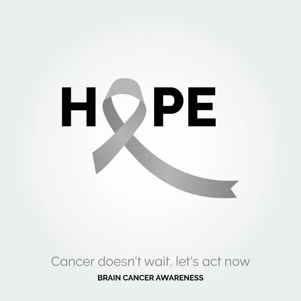 Radiare Speranza Dallo Sfondo Consapevolezza Del Cancro Cervello — Vettoriale Stock