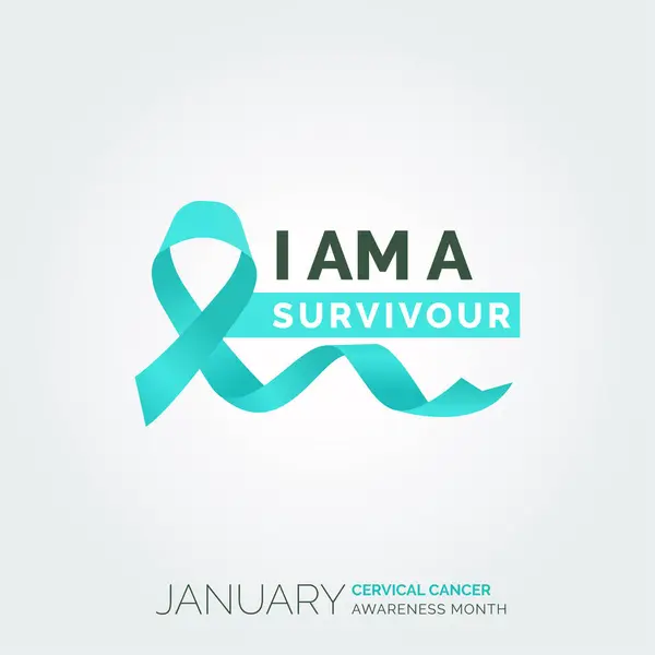 Triumph Cervical Cancer Challenges Vector Background Awareness Posters — Archivo Imágenes Vectoriales