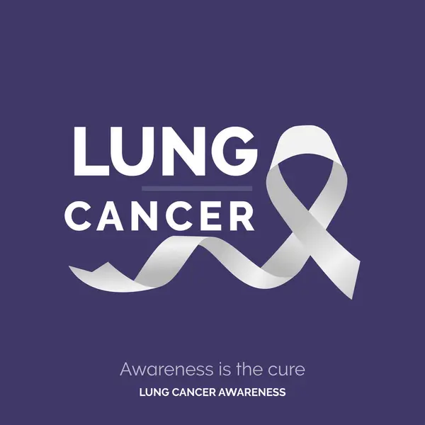 Strength Unity Lung Cancer Awareness — Stock Vector