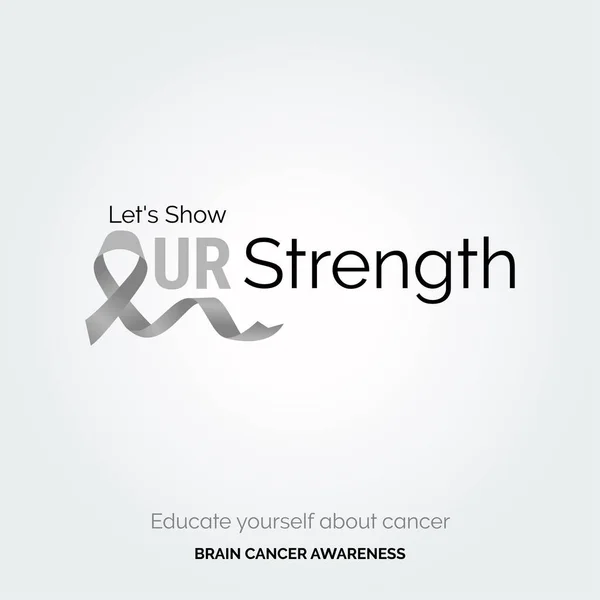 Inspiring Action Brain Cancer Awareness Design — Stock Vector
