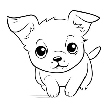 Şirin bir Chihuahua köpeği çizgi filmi. Vektör İllüstrasyonu.