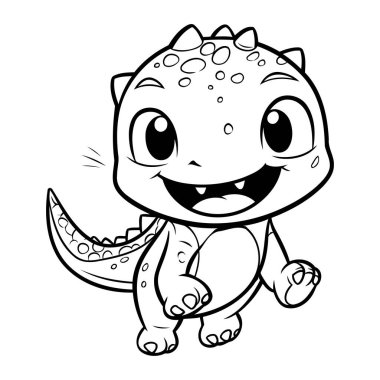 Çocuklar için boyama kitabı. Dinozor. Çocuklar için boyama sayfası.