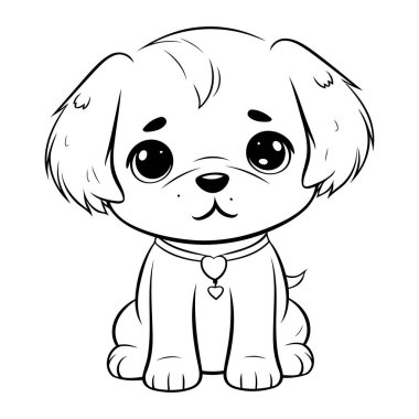 Siyah ve Beyaz Çizgi Film: Renkli Kitap İçin Su İçen Şirin Dinozor Çizimi