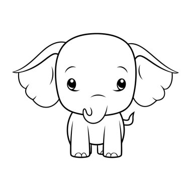 Sahildeki karikatür dinozoru. Boyama kitabı için Vektör illüstrasyonu.