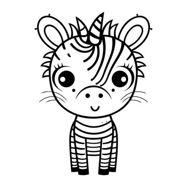 şirin zebra hayvan çizgi film vektör illüstrasyon grafik tasarım vektör çizim grafik tasarımı
