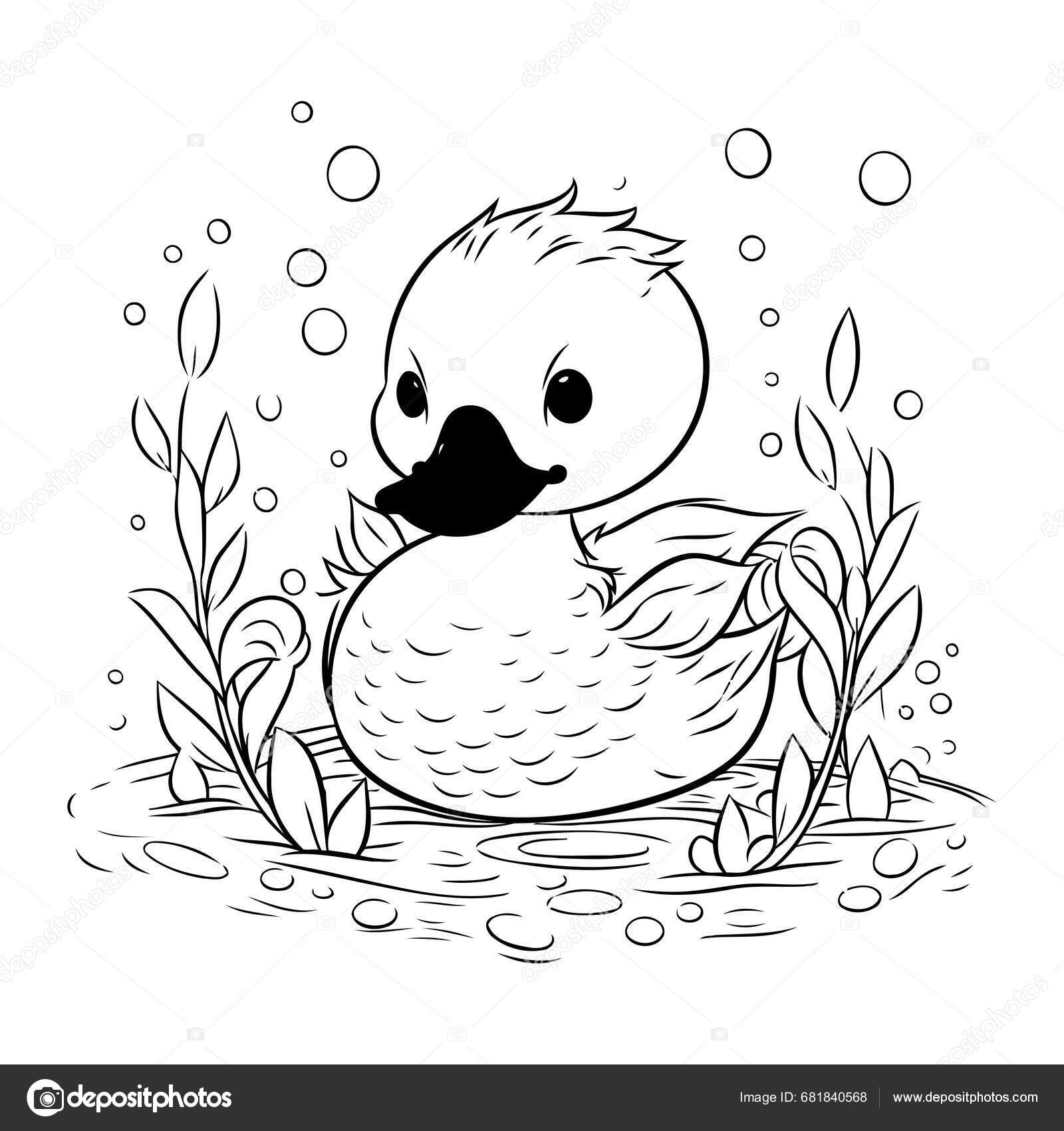 how to draw scenery with duck || swimming duck drawing || scenery for kids  | Drawing scenery, Pond drawing, Duck drawing