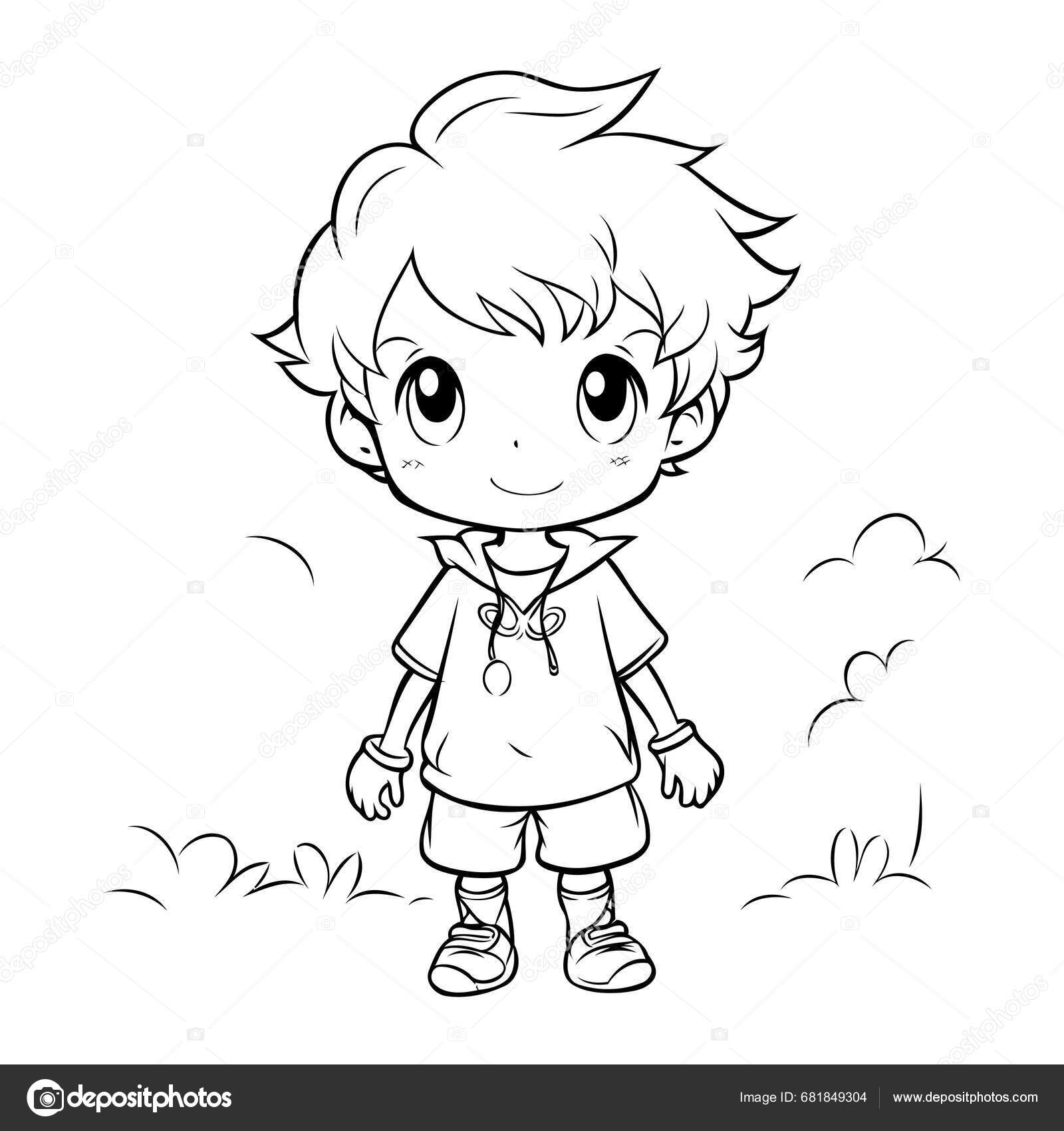 página para colorir menina dos desenhos animados ilustração de anime mangá  kawaii bonito, personagem de desenho de criança de clipart 6123864 Vetor no  Vecteezy