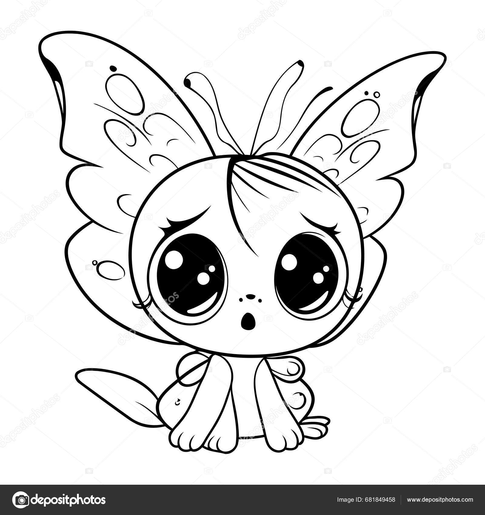 Cute Baby Butterfly Coloring Pages