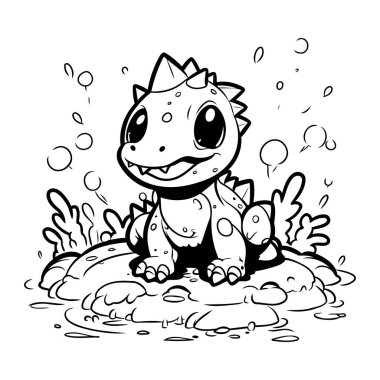 Çocuklar için Şirin Dinozor Boyama Kitabı