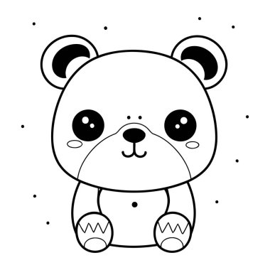 şirin ayı hayvan karikatürü vektör illüstrasyon grafik tasarım vektör çizim grafik tasarımı
