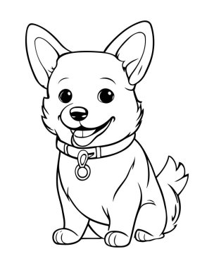 Şirin bir Chihuahua köpeği çizgi filmi. Boyama kitabı için Vektör illüstrasyonu