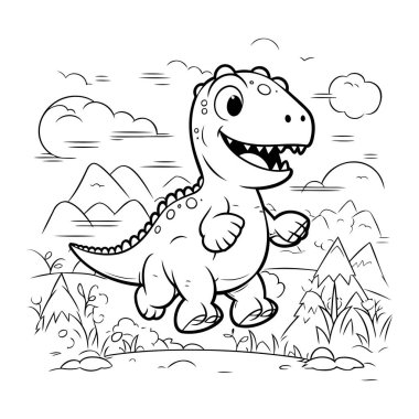 Siyah ve Beyaz Çizgi Film Çizgi Filmi Sevimli Tırtıl Maskotu Karakteri