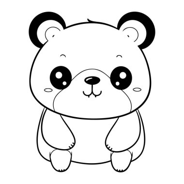 şirin ayı hayvan karikatürü vektör illüstrasyon grafik tasarım vektör çizim grafik tasarımı