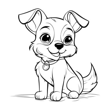 Renklendirme Kitabı için Şirin Chihuahua Köpeğinin Çizgi Filmi