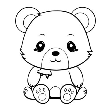 şirin küçük ayı çizgi film vektör çizimi grafik tasarım vektör çizimi grafik tasarımı