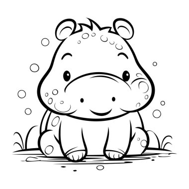 Park vektör illüstrasyon tasarımında salıncakta oynayan tatlı küçük kız.