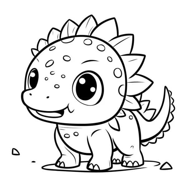 stock vector Coloring book for children. cute dinosaur dinosaurus