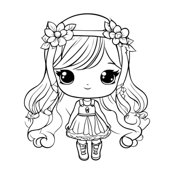 https://st5.depositphotos.com/6489488/68184/v/450/depositphotos_681841102-stock-illustration-cute-little-girl-coloring-page.jpg