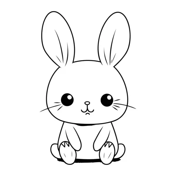 かわいいウサギ動物漫画ベクターイラストグラフィックデザインベクターイラストグラフィックデザイン — ストックベクタ