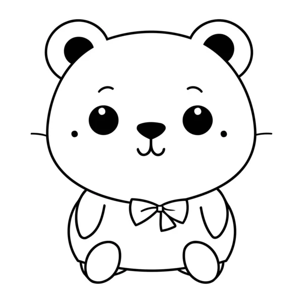 可爱熊动物卡通矢量图解图形设计矢量图解图形设计 — 图库矢量图片