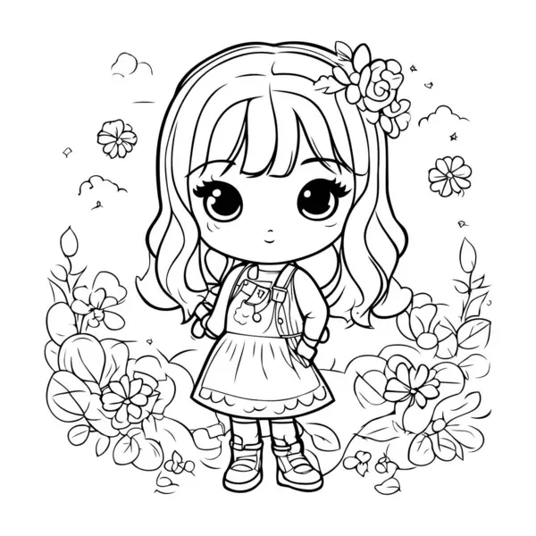 https://st5.depositphotos.com/6489488/68184/v/450/depositphotos_681843172-stock-illustration-cute-little-girl-flowers-black.jpg