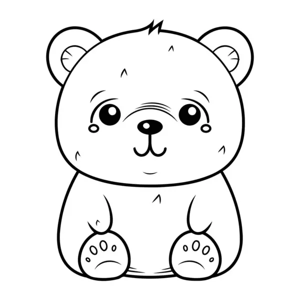 儿童彩色书 可爱的卡通熊 矢量说明 — 图库矢量图片