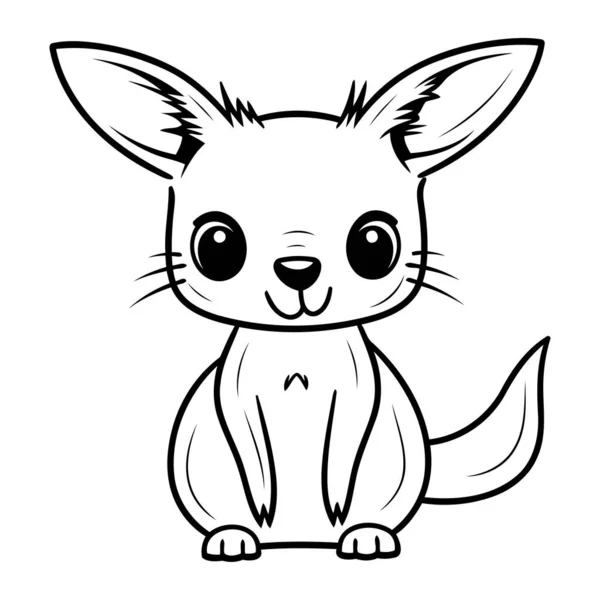 Słodka Kreskówka Kangura Wektor Ilustracja Cute Kangura — Wektor stockowy