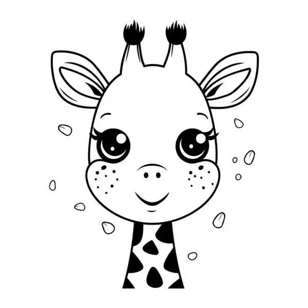 Cute Giraffe Baby Animal Cartoon Vector Illustration Graphic Design Vector — Stock Vector