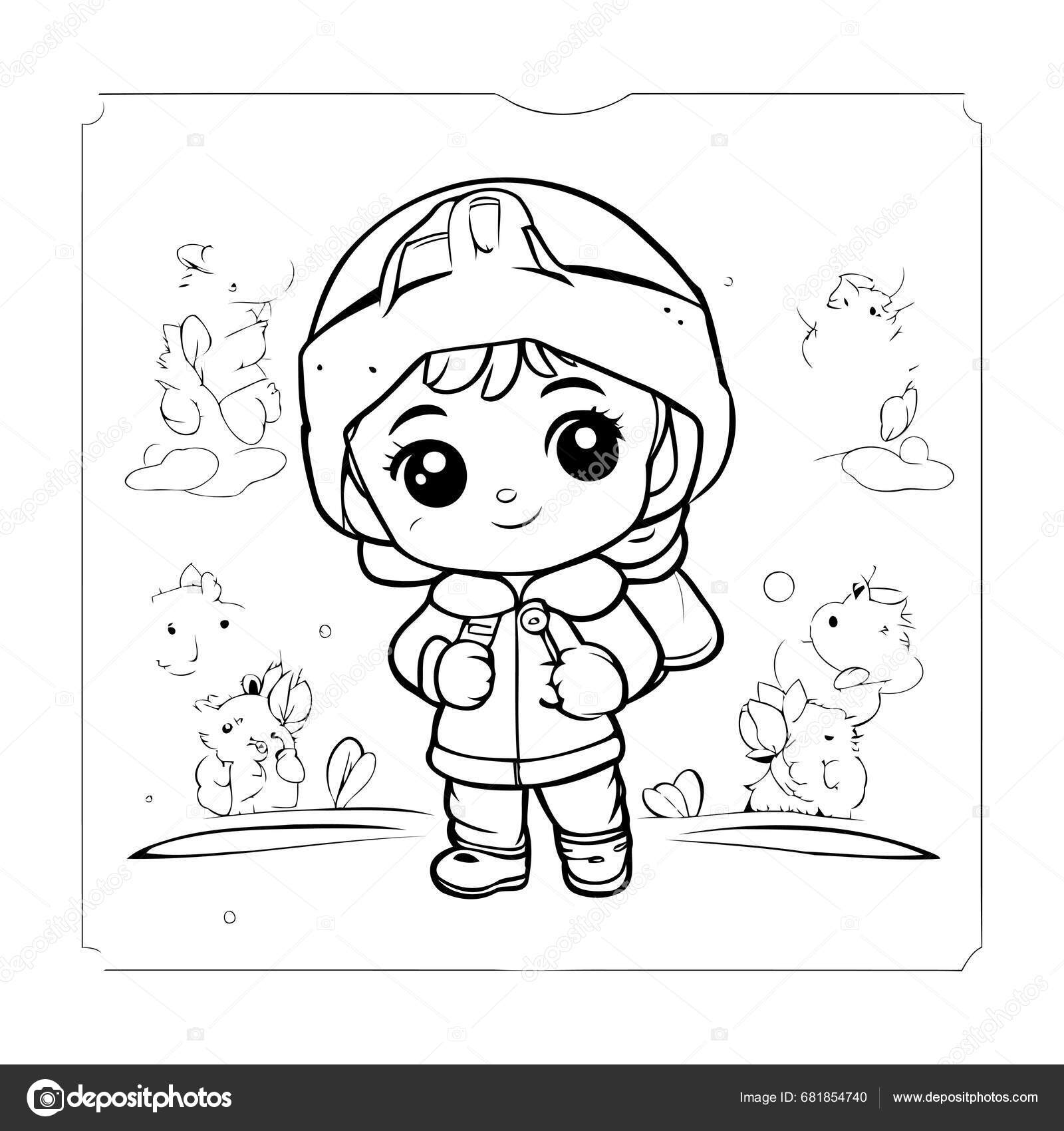 Menino em traje de astronauta, página de desenho para colorir para crianças