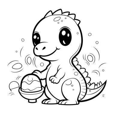 Yumurtalı Şirin Dinozor Çizgi Filminin Renkli Sayfa Özeti