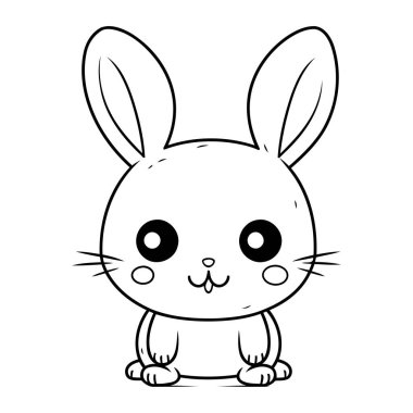 Şirin tavşan hayvan çizgi filmi vektör çizimi grafik tasarım vektör çizimi grafik tasarımı