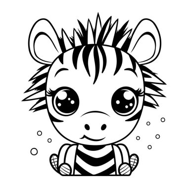 şirin küçük zebra hayvan çizgi film vektör illüstrasyon grafik tasarım vektör çizim grafik tasarımı