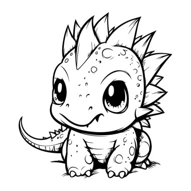 Nehirdeki kaplumbağa. Çocuklar için boyama kitabı. Vektör illüstrasyonu