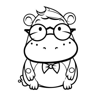 Siyah ve Beyaz Gözlüklü Şirin Hippo Çizgi Filmi