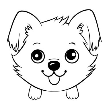 şirin köpek suratlı karikatür vektör illüstrasyon grafik tasarım vektör çizimi grafik tasarımı