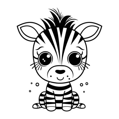 şirin zebra hayvan çizgi film vektör illüstrasyon grafik tasarım vektör çizim grafik tasarımı