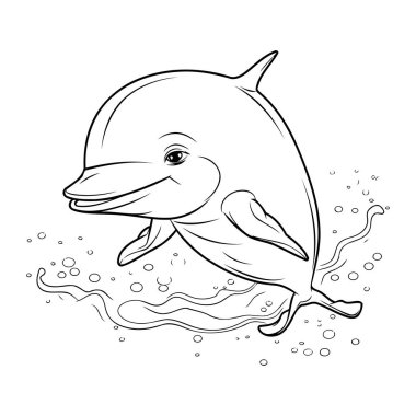 Yunus. Çocuklar ve yetişkinler için boyama kitabı. Vektör illüstrasyonu.