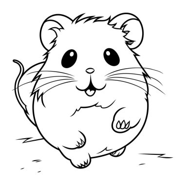 Ata binen kız. Vektör çizimi. Çocuklar için boyama kitabı.