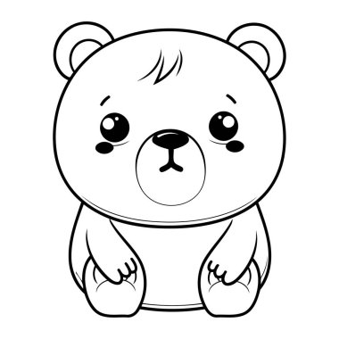 şirin ayı hayvan karikatürü vektör illüstrasyon grafik tasarım vektör çizim grafik tasarımı