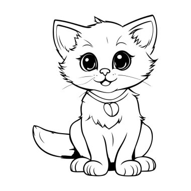 Şirin kelebek. Çocuklar için boyama kitabı. Vektör illüstrasyonu.