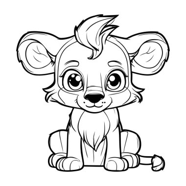 Şirin çizgi roman faresi. Vektör çizimi. Çocuklar için boyama kitabı.