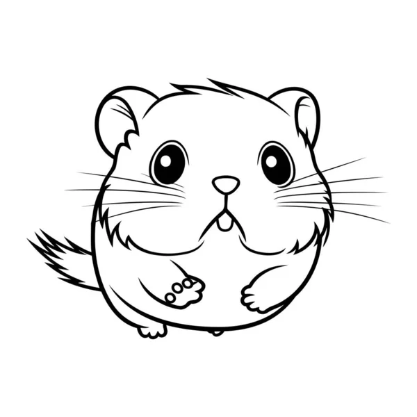 Hamsterkarikatur Animal Cute Und Kreatur Thema Isoliertes Design Vektorillustration — Stockvektor