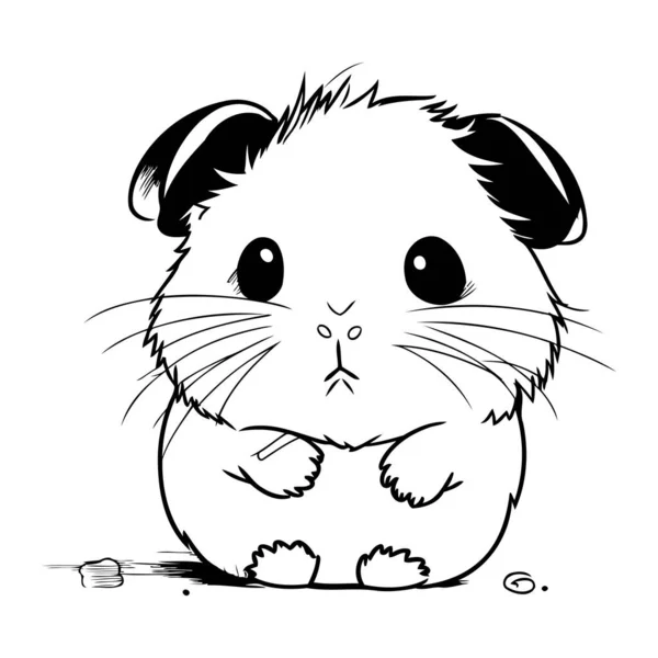 Ilustração Personagem Bonito Dos Desenhos Animados Mouse Fundo Branco — Vetor de Stock