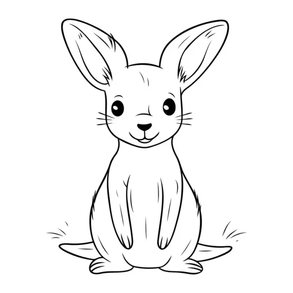 Dibujos Animados Conejo Aislados Sobre Fondo Blanco Vector Ilustración Diseño — Vector de stock
