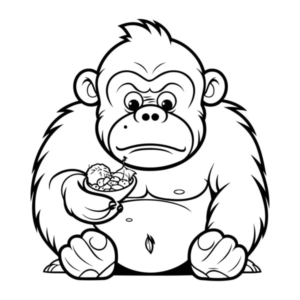 Macaco Dos Desenhos Animados Mascote Personagem Mascote Vetor Ilustração — Vetor de Stock